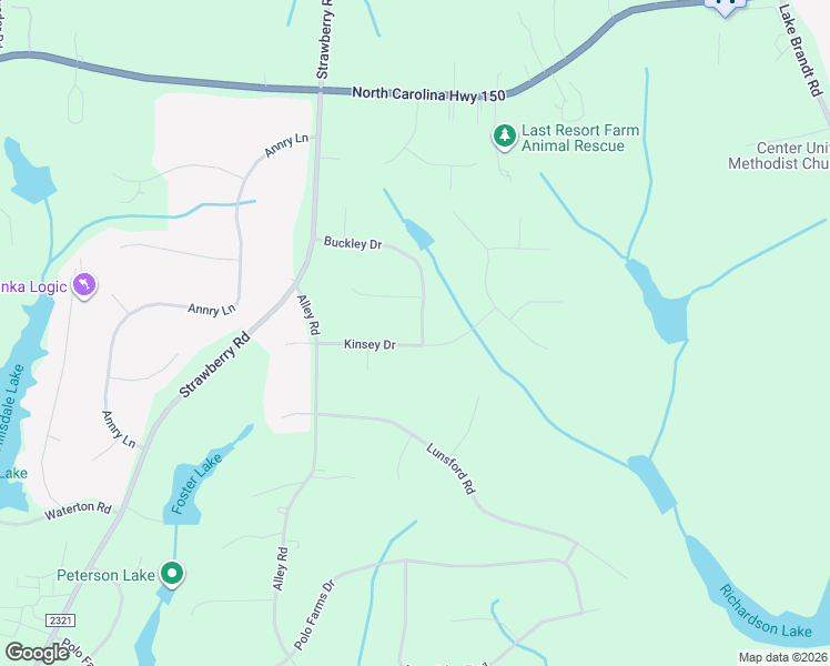 map of restaurants, bars, coffee shops, grocery stores, and more near 2603 Kinsey Drive in Summerfield