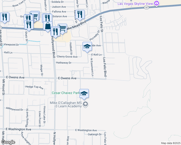 map of restaurants, bars, coffee shops, grocery stores, and more near 6994 Lazy Sunset Court in Las Vegas