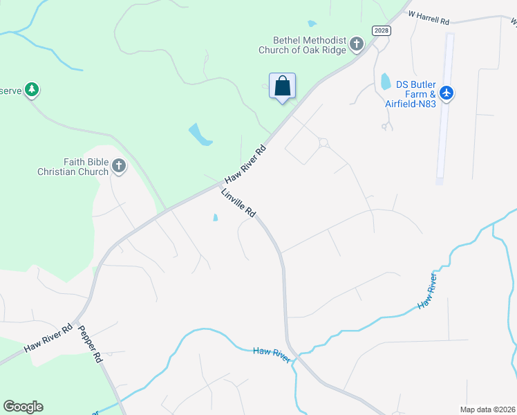 map of restaurants, bars, coffee shops, grocery stores, and more near 7114 Harper Ridge Court in Oak Ridge