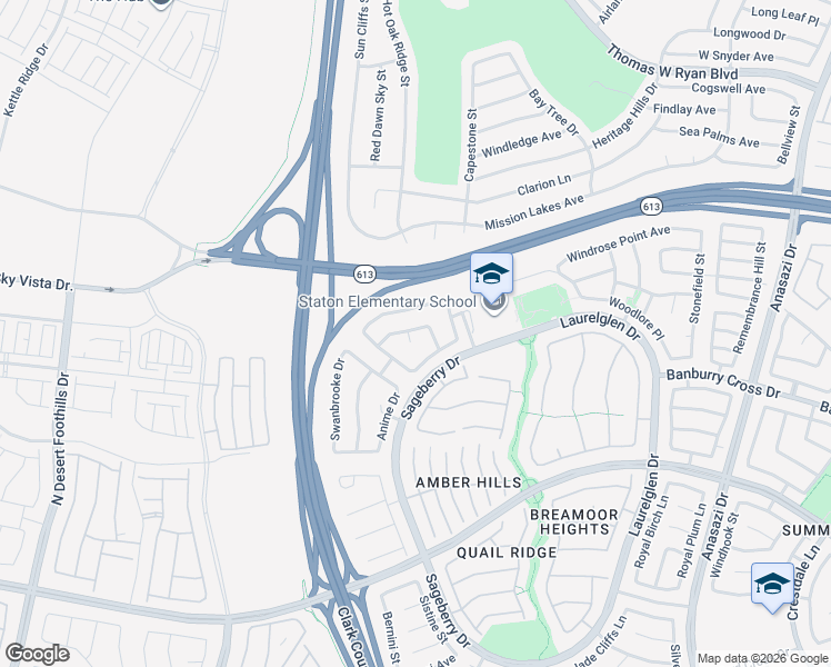 map of restaurants, bars, coffee shops, grocery stores, and more near 1612 Cider Court in Las Vegas