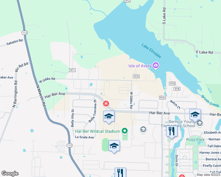 map of restaurants, bars, coffee shops, grocery stores, and more near 10329 West Gibbs Road in Springdale