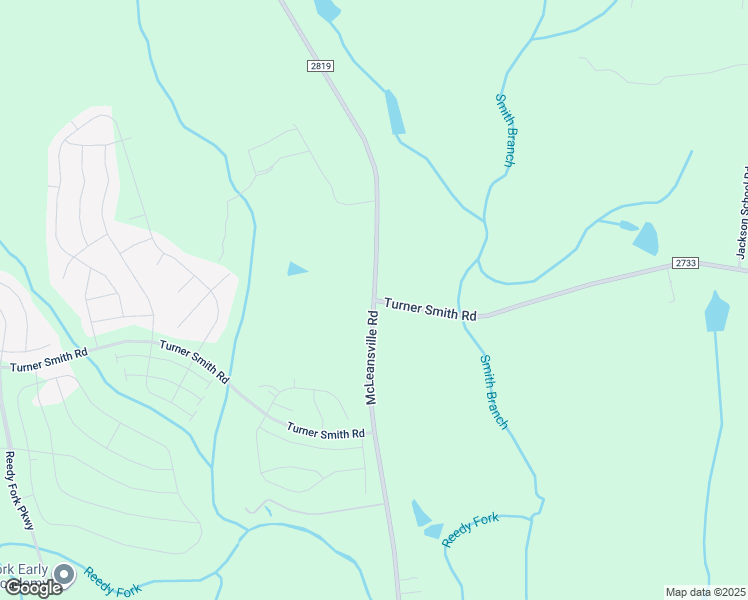 map of restaurants, bars, coffee shops, grocery stores, and more near Turner Smith Road in Greensboro