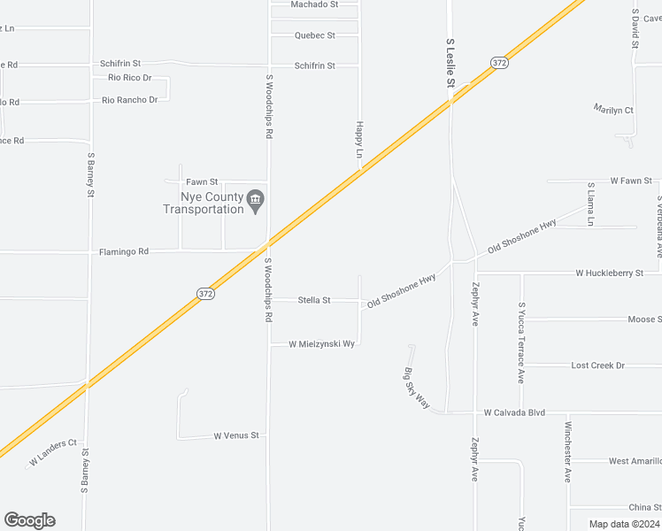 map of restaurants, bars, coffee shops, grocery stores, and more near 2331 Flamingo Road in Pahrump