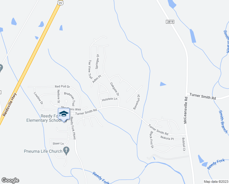 map of restaurants, bars, coffee shops, grocery stores, and more near 5511 Oakgate Drive in Greensboro