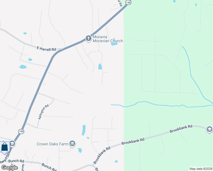 map of restaurants, bars, coffee shops, grocery stores, and more near 2910 Oak Ridge Road in Oak Ridge