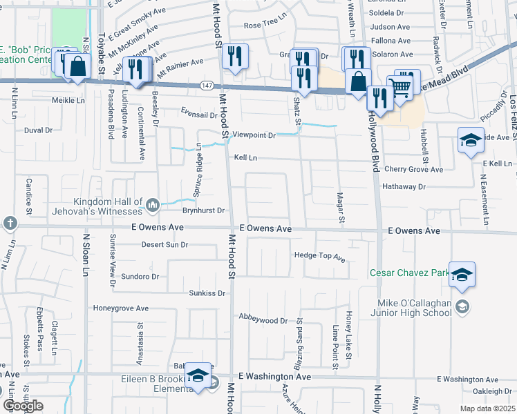 map of restaurants, bars, coffee shops, grocery stores, and more near 6373 Enchanting Court in Las Vegas