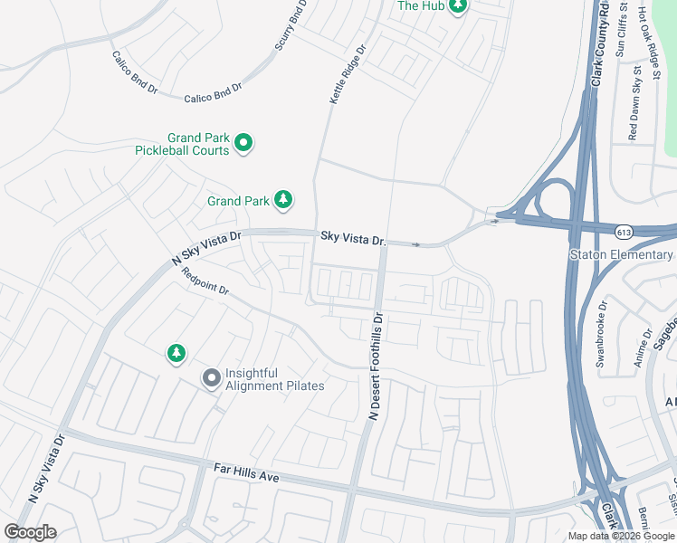 map of restaurants, bars, coffee shops, grocery stores, and more near 675 Agate Bridge Street in Las Vegas
