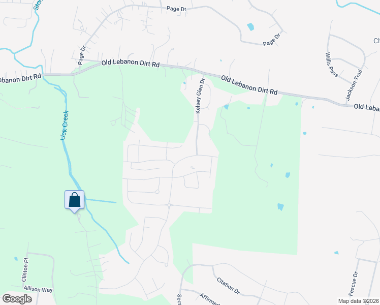 map of restaurants, bars, coffee shops, grocery stores, and more near 1950 Kirkwood Drive in Mt. Juliet