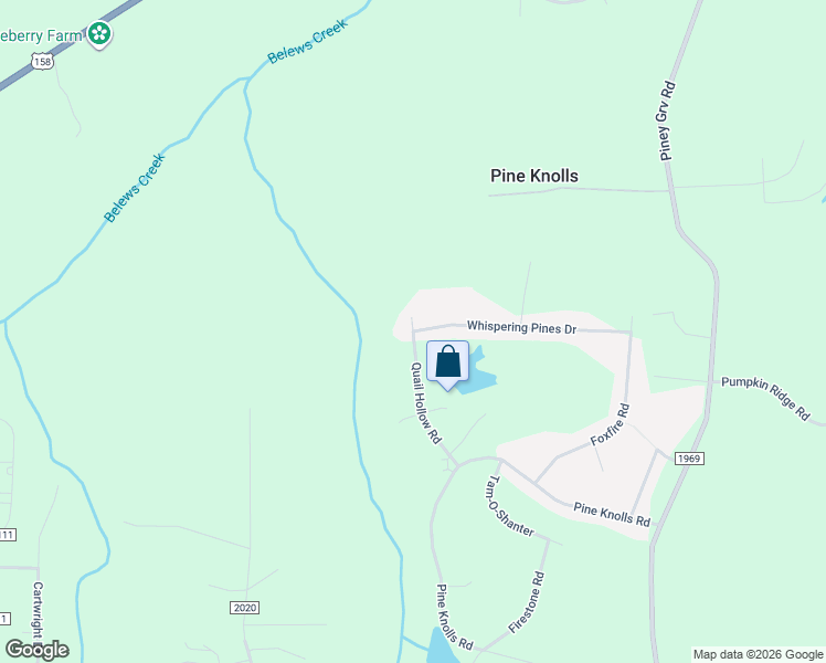 map of restaurants, bars, coffee shops, grocery stores, and more near 1210 Quail Hollow Road in Kernersville