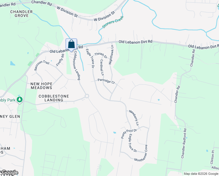 map of restaurants, bars, coffee shops, grocery stores, and more near 1535 Cardinal Lane in Mount Juliet