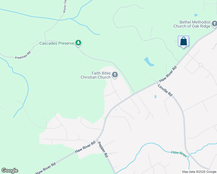 map of restaurants, bars, coffee shops, grocery stores, and more near 7115 North River Road in Oak Ridge