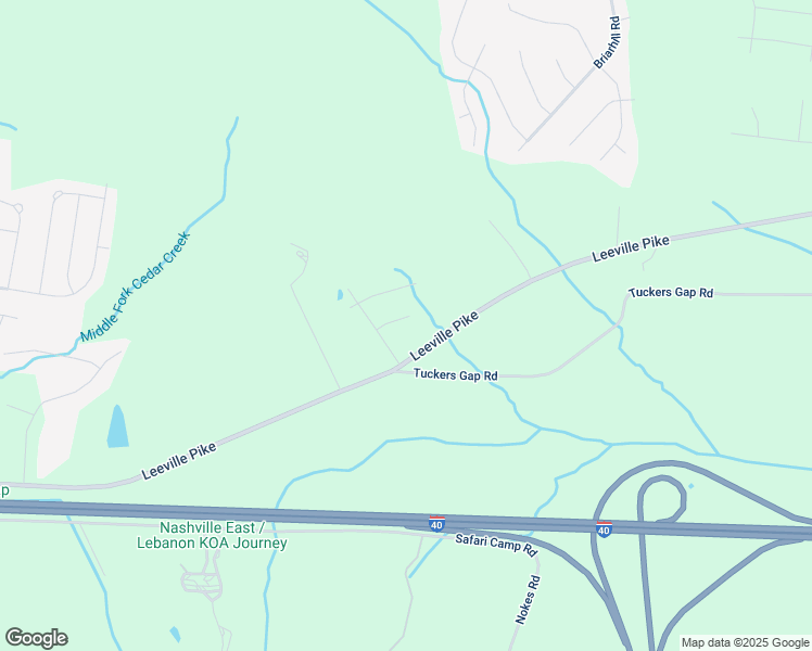 map of restaurants, bars, coffee shops, grocery stores, and more near 3775 Leeville Pike in Lebanon