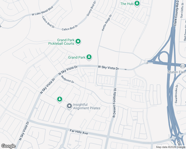 map of restaurants, bars, coffee shops, grocery stores, and more near Unnamed Road in Las Vegas