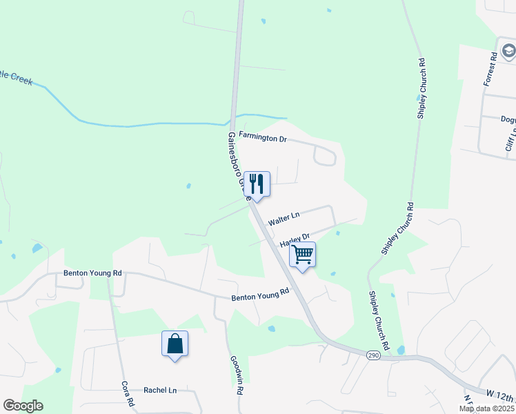 map of restaurants, bars, coffee shops, grocery stores, and more near 1989 Gainesboro Grade in Cookeville