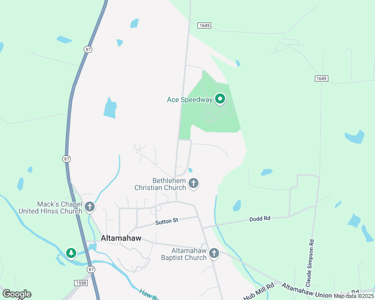 map of restaurants, bars, coffee shops, grocery stores, and more near 3158 Saul Loop Road in Elon
