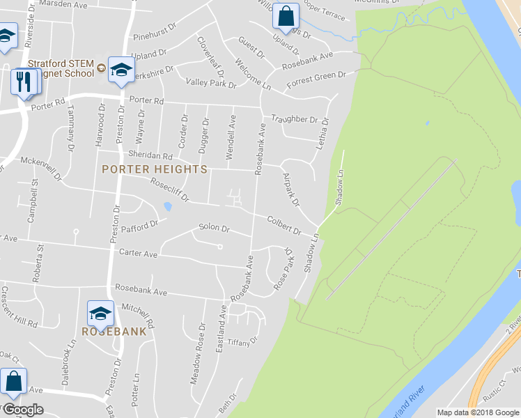 map of restaurants, bars, coffee shops, grocery stores, and more near 2600 Colbert Drive in Nashville