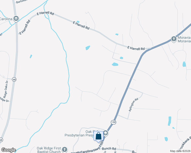 map of restaurants, bars, coffee shops, grocery stores, and more near 2835 Oak Ridge Road in Oak Ridge