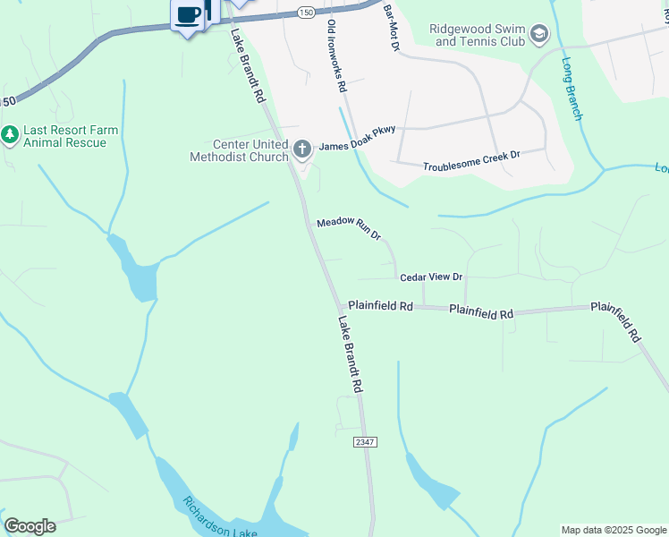 map of restaurants, bars, coffee shops, grocery stores, and more near 2005 Cedar View Drive in Summerfield
