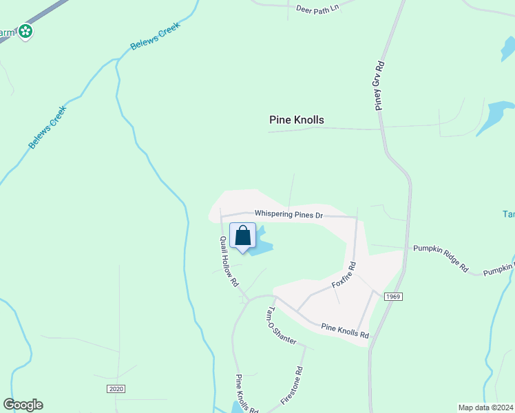 map of restaurants, bars, coffee shops, grocery stores, and more near 1145 Whispering Pines Drive in Kernersville