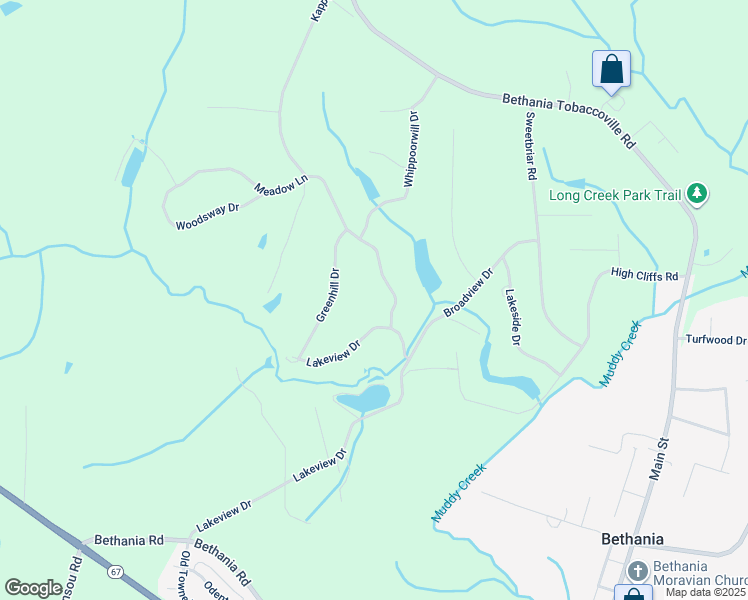 map of restaurants, bars, coffee shops, grocery stores, and more near 5614 Whippoorwill Dr in Pfafftown