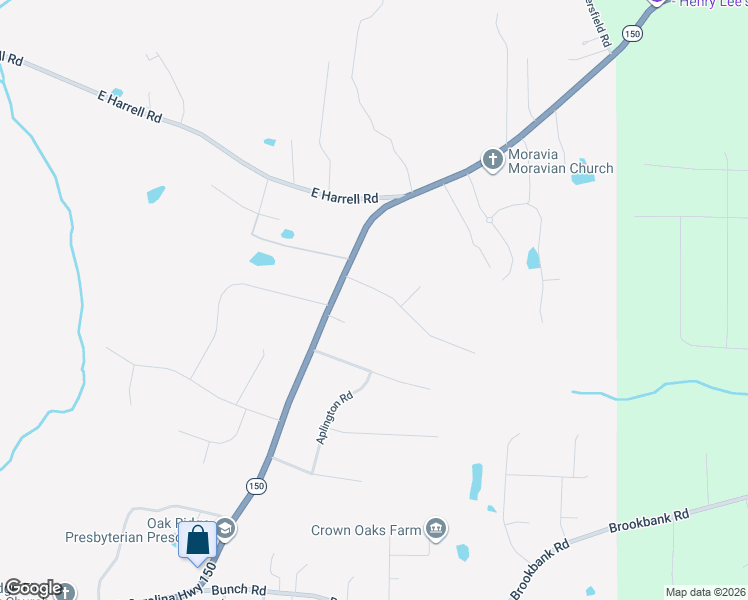 map of restaurants, bars, coffee shops, grocery stores, and more near 2842 Oak Ridge Road in Oak Ridge