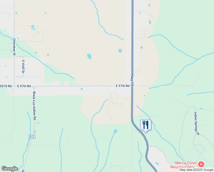 map of restaurants, bars, coffee shops, grocery stores, and more near E0570 Rd in Kansas