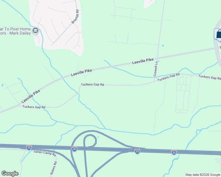 map of restaurants, bars, coffee shops, grocery stores, and more near 2150 Tuckers Gap Road in Lebanon
