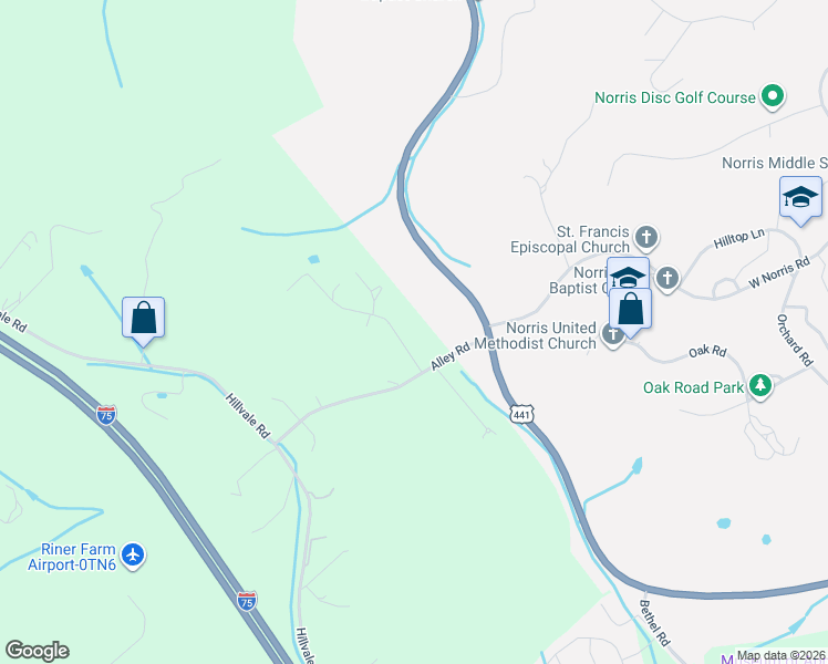 map of restaurants, bars, coffee shops, grocery stores, and more near 106 Cheshire Drive in Andersonville