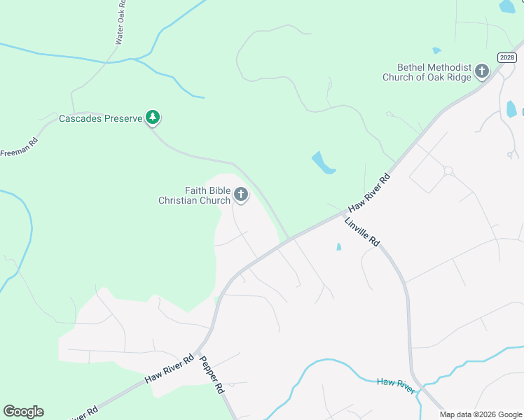 map of restaurants, bars, coffee shops, grocery stores, and more near 7309 Goodwill Church Road in Kernersville