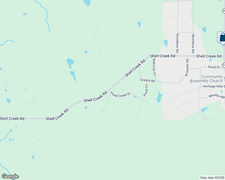 map of restaurants, bars, coffee shops, grocery stores, and more near 11055 Pond Creek Drive in Sand Springs