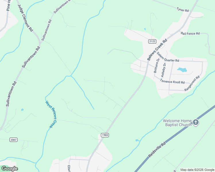 map of restaurants, bars, coffee shops, grocery stores, and more near 6550 Creek Run Road in Walkertown