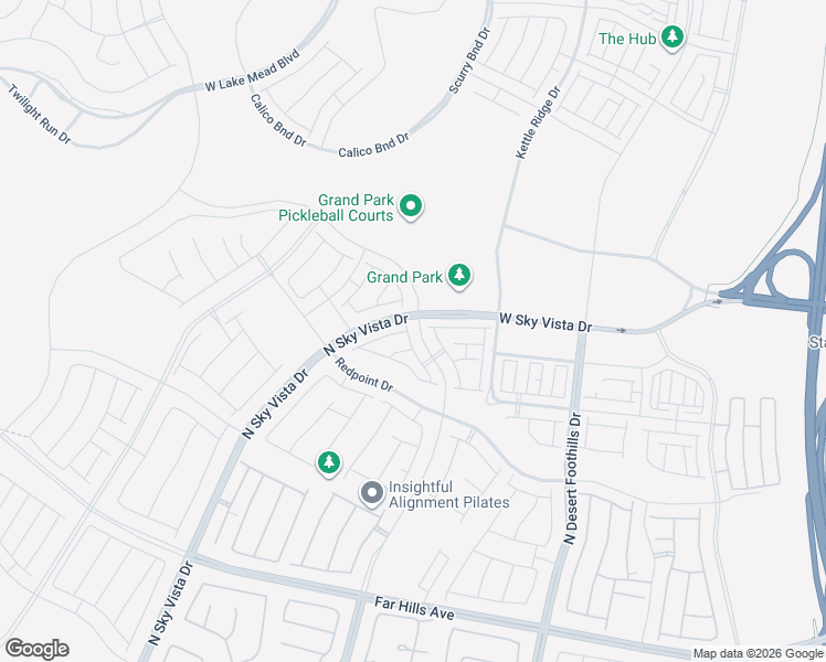 map of restaurants, bars, coffee shops, grocery stores, and more near Unnamed Road in Las Vegas