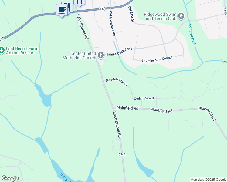 map of restaurants, bars, coffee shops, grocery stores, and more near 2005 Cedar View Drive in Summerfield