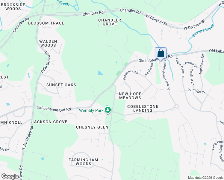 map of restaurants, bars, coffee shops, grocery stores, and more near 4100 New Hope Meadow Road in Nashville
