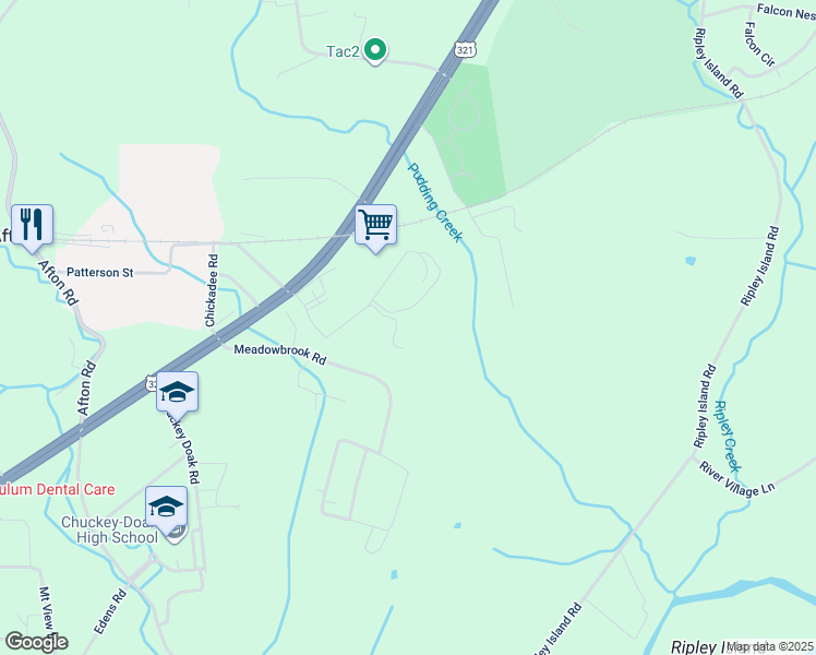 map of restaurants, bars, coffee shops, grocery stores, and more near 350 6 Oaks Lane in Afton