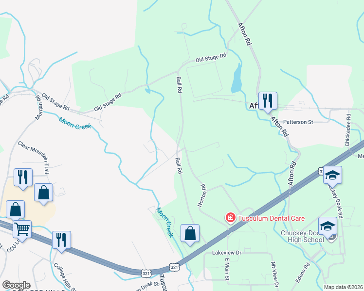 map of restaurants, bars, coffee shops, grocery stores, and more near 510 Norton Road in Greeneville