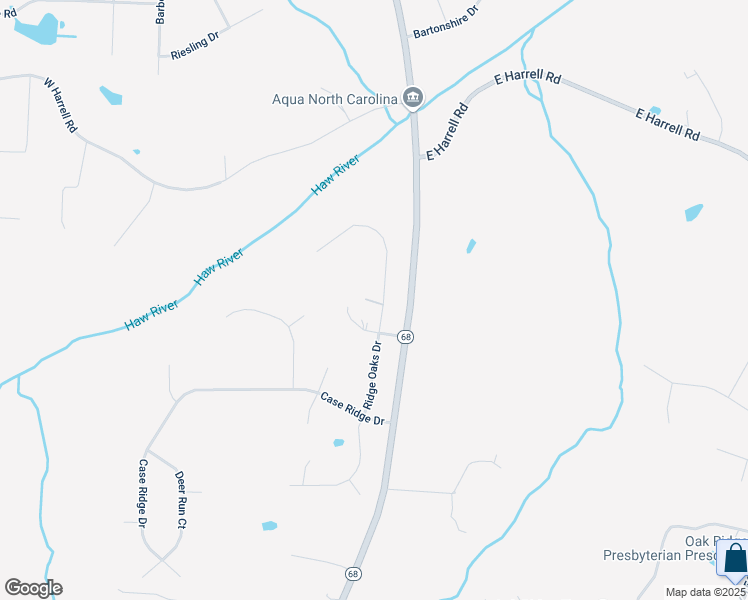 map of restaurants, bars, coffee shops, grocery stores, and more near 8406 Creeks Edge Court in Oak Ridge