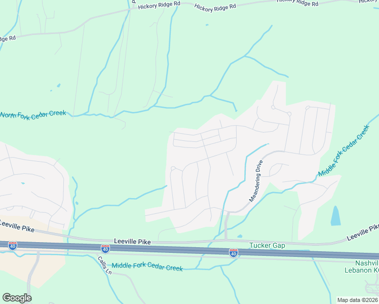 map of restaurants, bars, coffee shops, grocery stores, and more near 1363 Whispering Oaks Drive in Lebanon