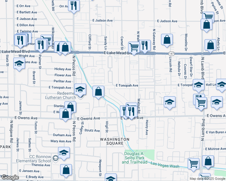 map of restaurants, bars, coffee shops, grocery stores, and more near 1809 North Luna Alegre Street in Las Vegas