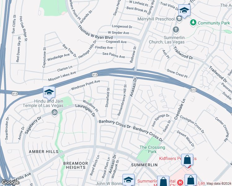 map of restaurants, bars, coffee shops, grocery stores, and more near 10524 Angel Dreams Avenue in Las Vegas