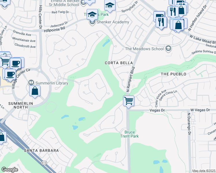 map of restaurants, bars, coffee shops, grocery stores, and more near 1704 Wincanton Drive in Las Vegas