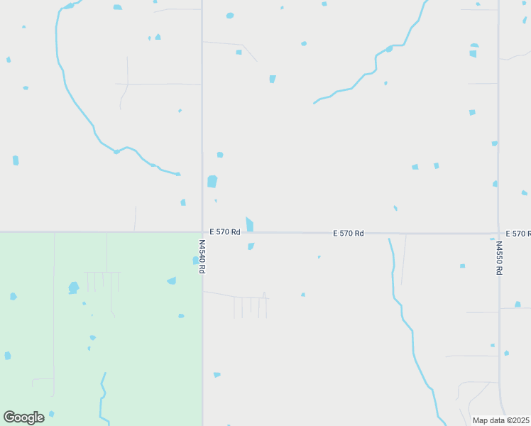 map of restaurants, bars, coffee shops, grocery stores, and more near 5200 E 570 Rd in Rose