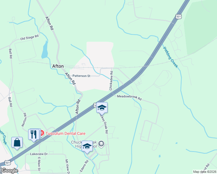 map of restaurants, bars, coffee shops, grocery stores, and more near 87 Chickadee Road in Afton