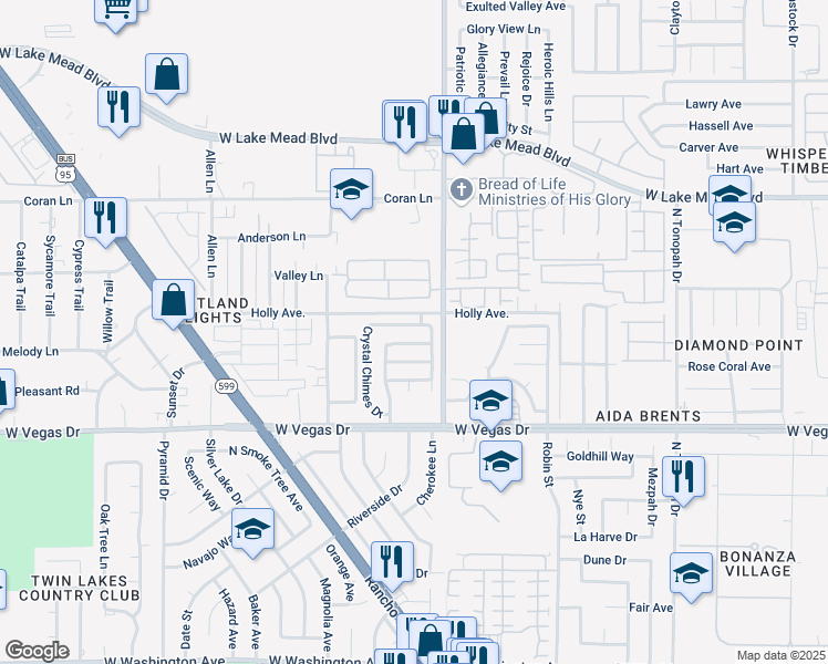 map of restaurants, bars, coffee shops, grocery stores, and more near 2828 Windstorm Avenue in Las Vegas