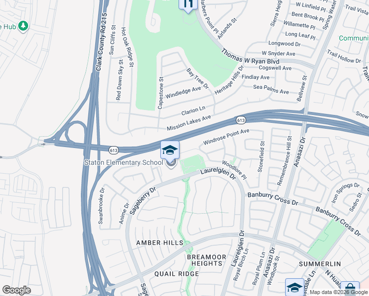 map of restaurants, bars, coffee shops, grocery stores, and more near 1740 Honey Tree Drive in Las Vegas