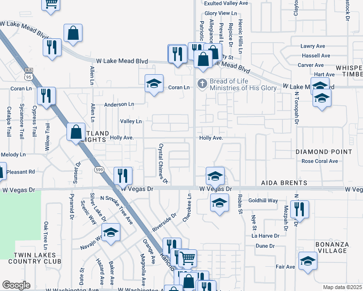 map of restaurants, bars, coffee shops, grocery stores, and more near 2828 Windstorm Avenue in Las Vegas