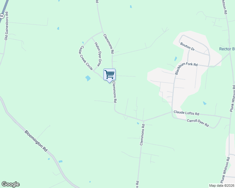 map of restaurants, bars, coffee shops, grocery stores, and more near 1567 Clemmons Road in Cookeville