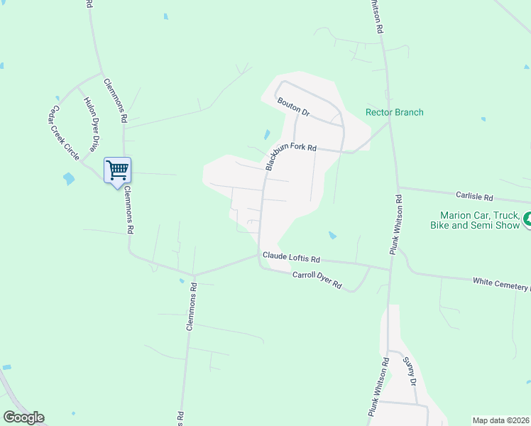 map of restaurants, bars, coffee shops, grocery stores, and more near 1331 Blackburn Fork Rd in Cookeville