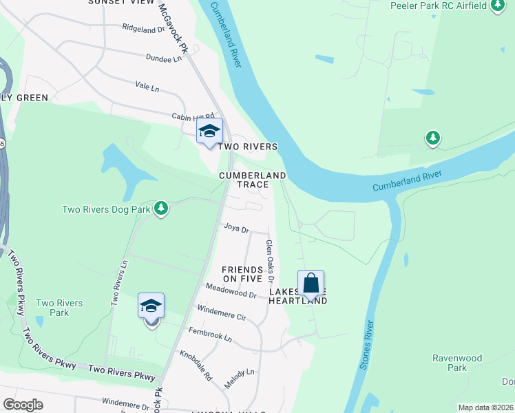 map of restaurants, bars, coffee shops, grocery stores, and more near 319 Autumn Chase Drive in Nashville