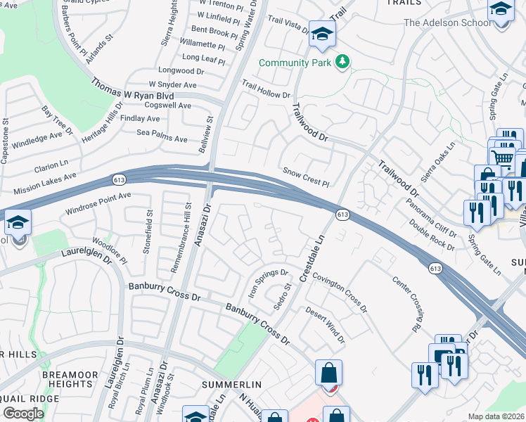 map of restaurants, bars, coffee shops, grocery stores, and more near 10237 King Henry Avenue in Las Vegas
